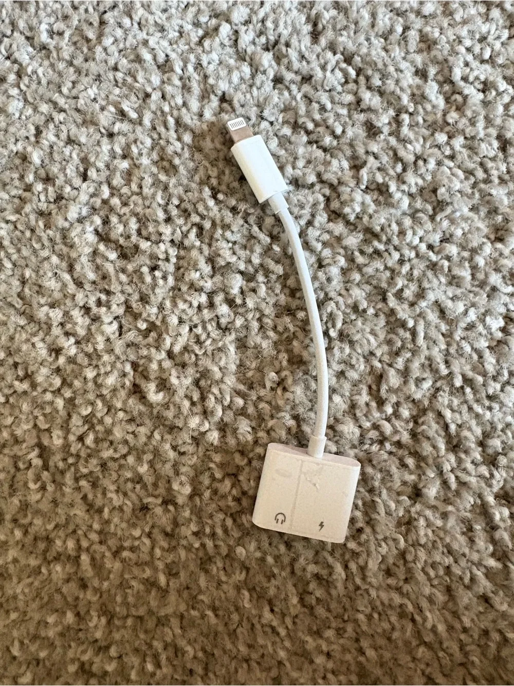 White Lightning to Headphone + Charging Adapter - Dual Function Set of Two